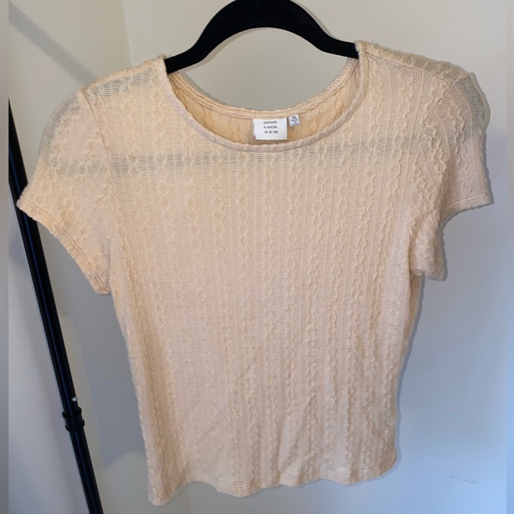 Cream Lace TShirt